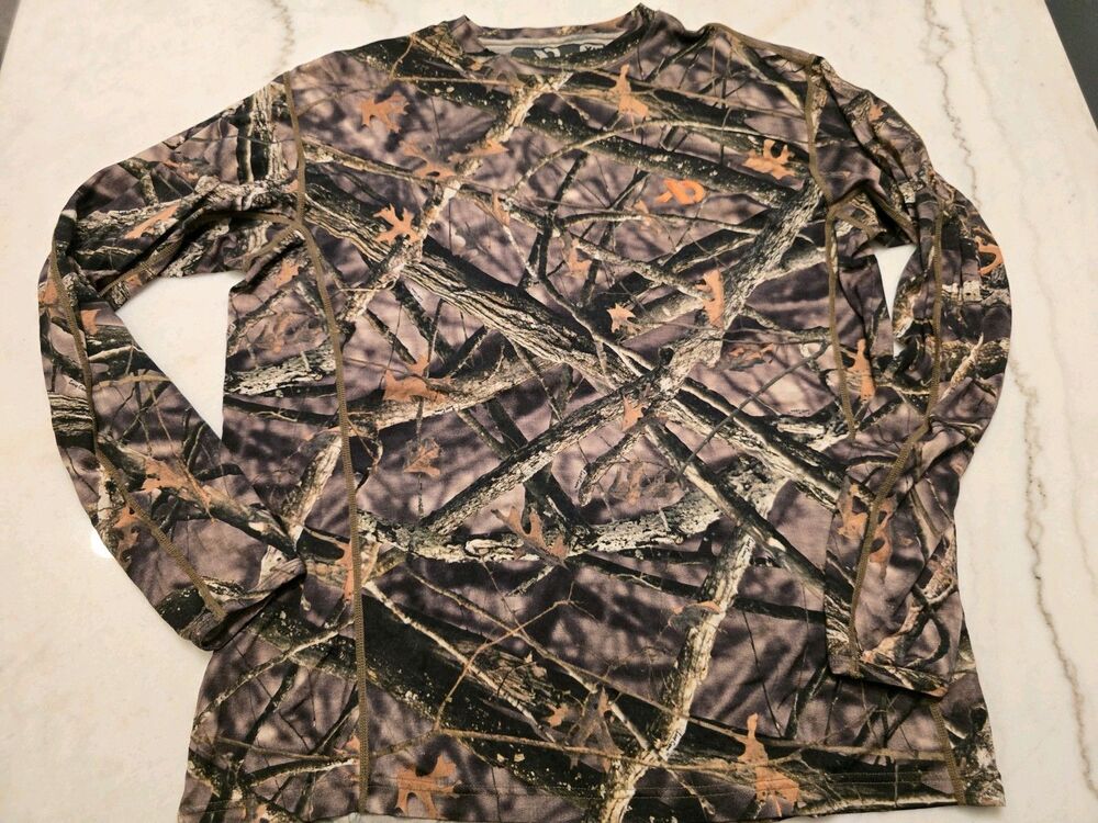 First Lite XL 100% Merino Wool Base Layer Long Sleeve Camo Mens XL Hunting Flaws
